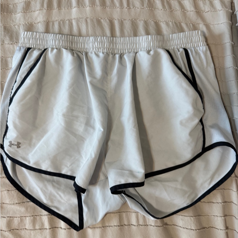Under Armour Women's Athletic Shorts in White and Black
